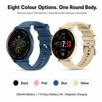 Montre connectée ZL02, moniteur de fréquence cardiaque, tension artérielle, SpO2, boîtier en aluminium, écran rond, logo personnalisé, OEM, vente en gros