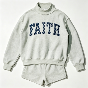 <span class=keywords><strong>Sweat</strong></span>-shirt en <span class=keywords><strong>molleton</strong></span> à col montant brodé, ample et respirant, éco-responsable, style streetwear pour femme, automne-hiver - Product Image 2