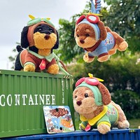 Pendentifs en peluche Pabaisi Teckel Pilote, Porte-clés amusants en peluche chiot, Breloques pour sacs à dos, Jouets en peluche stylisés, Cadeau pour étudiants