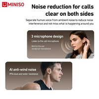 Earbud Penerjemah AI MINISO MS105, Mendukung 134 Bahasa Secara Real-Time dengan Aplikasi BT6.0 IOS & Android, untuk Perjalanan dan Rekreasi