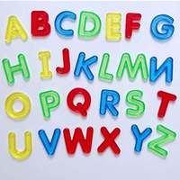 Juguetes Educativos de Plástico Transparente, Letras del Alfabeto ABC Multicolores