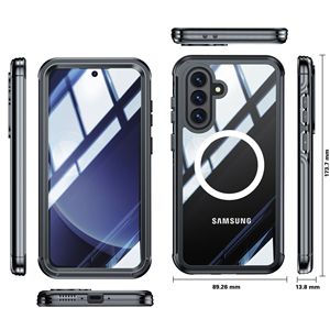 Funda Transparente Compatible con <span class=keywords><strong>Samsung</strong></span> A36 y <span class=keywords><strong>A53</strong></span>, Diseño de Armadura, Cobertura Total, con Desbloqueo de <span class=keywords><strong>Huella</strong></span> Dactilar, Agarre Magnético para Exteriores - Product Image 4