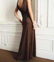 Robe longue dos nu sur mesure OEM ODM pour femme, élégante et ajustée, robe de soirée, fournisseur d'usine de vêtements à marque privée