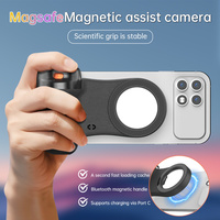 Poignée d'assistance magnétique pour appareil photo de téléphone Fun Shot avec déclencheur sans fil détachable pour iPhone et Android