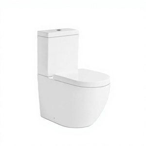 WC à double chasse, sans bride, en céramique, deux pièces, gain de place, design moderne, pour usage hôtelier - Product Image 4