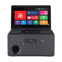 Mini machine de karaoké avec écran tactile détachable de 14,1 pouces, haut-parleur Android, WiFi, 2 micros sans fil