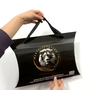 Biểu tượng tùy chỉnh sang trọng gối Hộp bao bì tóc con người mở rộng bó tóc giả xem với Ribbon xử lý - Product Image 5