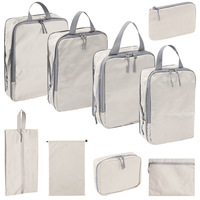 Cubes d'emballage de Compression Oxford de haute qualité ensemble de voyage nouveau Design à la mode combinaison gratuite sac de rangement à glissière essentiel