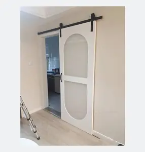Donanım ile yeni tasarım ahır kapı banyo için beyaz su geçirmez kayan ambar kapısı