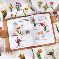 40 autocollants par paquet Série Whispers of Nature Vintage Floral DIY Journaling Stickers décoratifs