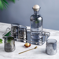Carafe en verre avec couvercle, pichet à thé glacé, carafe à eau chaude ou froide, pour thé glacé, vin, café, lait et jus, OEM