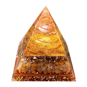 คริสตัลชิปพีระมิดเรซิ่นอีพ็อกซี่งานฝีมือประดับตกแต่งโต๊ะทำงานของตกแต่งบ้านของขวัญ - Product Image 5