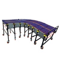 Convoyeur à rouleaux flexible rétractable 800MM/1000MM à gravité, rouleaux non motorisés pour le déchargement et le chargement de boîtes en entrepôt