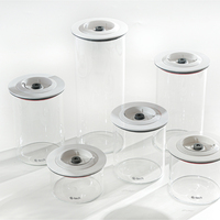 Pot de conservation alimentaire en verre sans BPA avec couvercle hermétique, boîte transparente pour garde-manger de cuisine, logo personnalisé