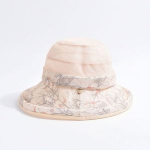 Women's Striped Sunshade Hat <b>Small</b> Floral Casual Fisherman Hat for Spring Summer Breathable Thin - Product Image 6