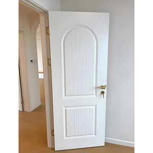 Puerta Interior de Madera Sólida de Lujo Ligero y Minimalista con Acabado Pintado al Horno, Estructura de Mortaja y Espiga, Duradera y No se Deforma - Product Image 4