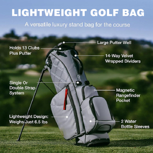 <span class=keywords><strong>Sac</strong></span> <span class=keywords><strong>de</strong></span> golf personnalisé haut <span class=keywords><strong>de</strong></span> gamme en cuir pour femmes, 14 compartiments, imperméable, <span class=keywords><strong>sac</strong></span> <span class=keywords><strong>de</strong></span> golf sur pied personnalisé <span class=keywords><strong>de</strong></span> luxe, <span class=keywords><strong>sac</strong></span> <span class=keywords><strong>de</strong></span> golf en cuir personnalisé pour hommes, 14 compartiments - Product Image 2