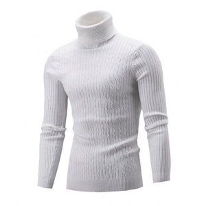 Suéter de Punto para Hombre, Estilo Europeo y Americano, Otoño e Invierno, Corte Ajustado, Camiseta Interior, Suéter Casual Trenzado - Product Image 6