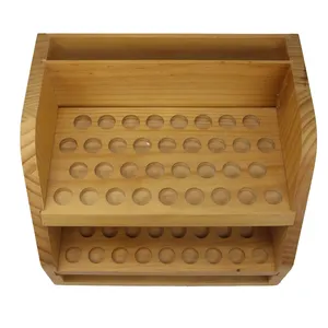 Houten Producten Handgemaakte 2 Tiers 136 Slot Hout Essentiële Olie Display Plank