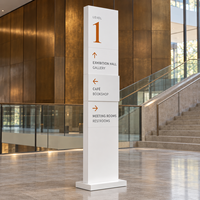 Panneau Totem Lumineux LED Extérieur Écologique en Acier Inoxydable Étanche pour Entreprise