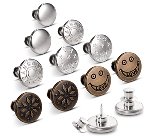 WYSE Botones Custom Jean bottoni ottone metallo Jean bottone <span class=keywords><strong>Maker</strong></span> Denim No cucire regolabile bottoni a pressione per vestiti e rivetti - Product Image 1