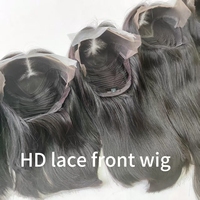Perruque frontale en dentelle HD prête à être expédiée, en cheveux humains vierges, pré-épilée, avec ligne de cheveux naturelle, densité 150% 180%, sans colle, pour femmes