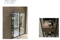 Vitrine en verre avec cadre en aluminium écologique XUNKAIFactory, éclairage LED intégré, rangement pour dressing, idéale pour villa/hôtel