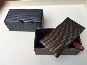 Factory Direct Custom Logo Men Cufflink Gift Box Luxury Velvet Lining Cuff Links <b>Packaging</b> Box For Daily Business Gentleman - Product Image 5