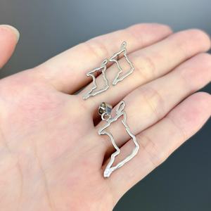 Ensemble de bijoux fantaisie JXX, collier et boucles d'oreilles, plaqué argent, pour femmes - Product Image 2