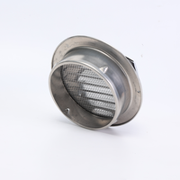 Grille de ventilation circulaire en acier inoxydable réglable pour systèmes d'extraction HVAC modernes, installation facile