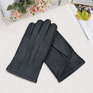 Guantes de Conducción de Cuero Genuino Premium para Invierno, Diseño Personalizado, Guantes de Ciclismo de Piel de Ciervo con Forro - Product Image 5
