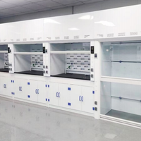 Hotte de laboratoire en polypropylène résistante aux acides de 1800 mm avec armoire de base