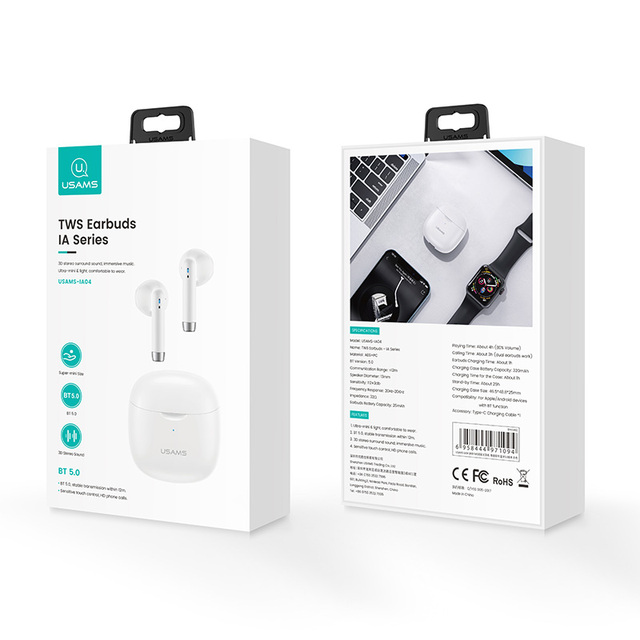 USAMS 2021 Sports Game TWS BT5.0 Wireless Earbuds Gaming Headset Wireless Headphones
