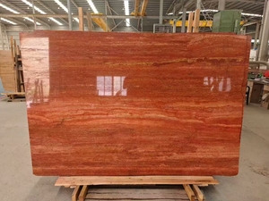 Tables et plancher d'intérieur de luxe en <span class=keywords><strong>travertin</strong></span> <span class=keywords><strong>rouge</strong></span> classique naturel-fini mat poli - Product Image 6