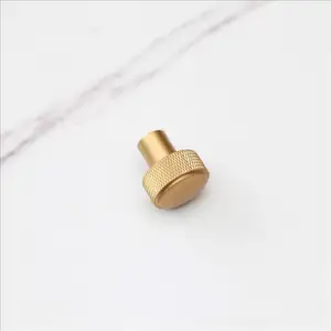 Maxery Simple Modern Copper Knurling Dresser Knobs Brass Cabinet Handles Gold Drawer Knobs For Kitchen Cabinet Hardware