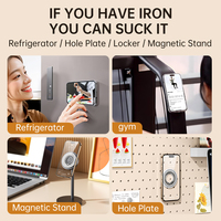 Support magnétique universel pour téléphones portables, rotation à 360°, support de bureau pliable en alliage d'aluminium, support de fixation magnétique