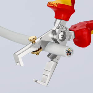 Pince à dénuder isolée Knipex StriX, mâchoires de 1/2 pouce, en acier au chrome-vanadium, qualité industrielle, cisailles à câbles - Product Image 1