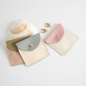 Jewelry Pouch <b>Envelope</b> Bag 8x8cm Fabric Snap Button Ring Packaging Jewelry Storage Pouches - Product Image 4