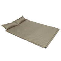 Matelas de camping auto-gonflant double en mousse alvéolée 192x132x5CM pour 2 personnes, épais, imperméable et portable
