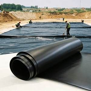 <span class=keywords><strong>Film</strong></span> de protection contre l'eau en géomembrane lisse HDPE résistant aux intempéries pour le renforcement des talus de rivière - Product Image 4