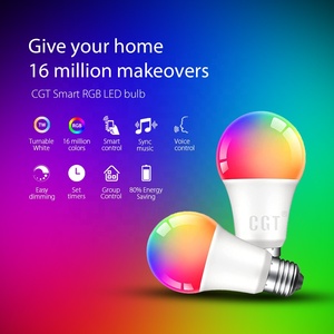 Đèn Giáng Sinh Điều Khiển Nhạc Wifi A19 Bóng Đèn Led Thông Minh E26 E27 Tuya RGB + CCT Điều Chỉnh Được - Product Image 2