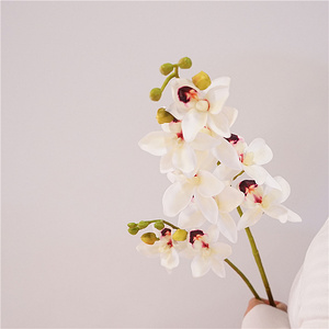 Orquídea Cymbidium Artificial de Alta Calidad con 2 Ramas, Espuma de Poliuretano, Color Morado, Tacto Real, para Decoración del Hogar y Bodas - Product Image 3