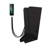 Bottes de compression pneumatiques en nylon, trois niveaux, minuterie 15 min, pour soulager les douleurs musculaires des athlètes, masseur de compression noir