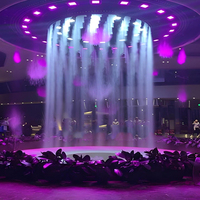 Fontaine à rideau d'eau programmable LISHI, effet lumineux DMX, étanche IP68, spectacle de gouttes d'eau suspendues, utilisation en extérieur