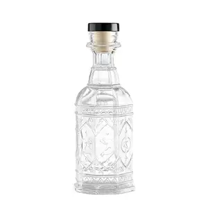 Manufacturers direct sales pattern glass spirit bottle small capacity 500ml whiskey brandy XO separate bottle