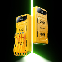 Power Bank Terbaru, Sel Baterai Semi-Solid, Kapasitas 20000mAh, Output PD 20W, Kabel Terintegrasi, Layar Digital
