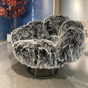 Design semplice italiano di lusso mobili da soggiorno in legno massello fisso morbido borsa per il tempo libero sedia comoda poltrona imbottita