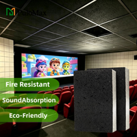 Dalles de plafond suspendu en fibres minérales noires 2x4 600x600, résistantes à la chaleur, acoustiques, prix usine pour les intérieurs de bars et de clubs