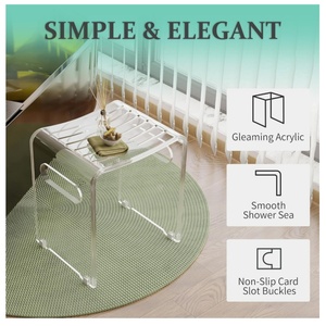 <span class=keywords><strong>Chaise</strong></span> de salle à manger moderne en acrylique transparent avec poignées - Multi-usages, imperméable, écologique pour la maison, le bureau et la chambre - Product Image 6
