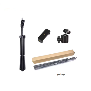 Supporto Pieghevole <span class=keywords><strong>per</strong></span> Telefono Cellulare, Treppiede Estensibile 2m <span class=keywords><strong>per</strong></span> Smartphone e Luce ad Anello - Product Image 2